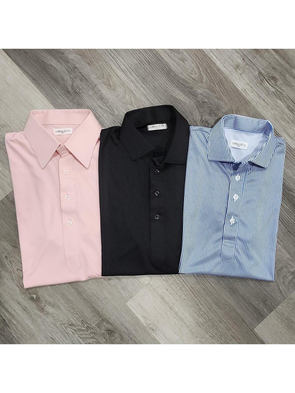 Collars & Co Dress Collar Polo Shirt Performance Stretch Lot Bundle Mens Small